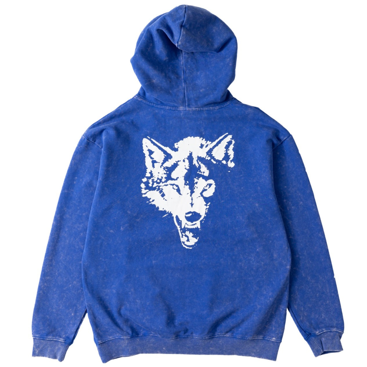 OVERSIZED LUX LONE WOLF HOODIE - BLUE / WHITE