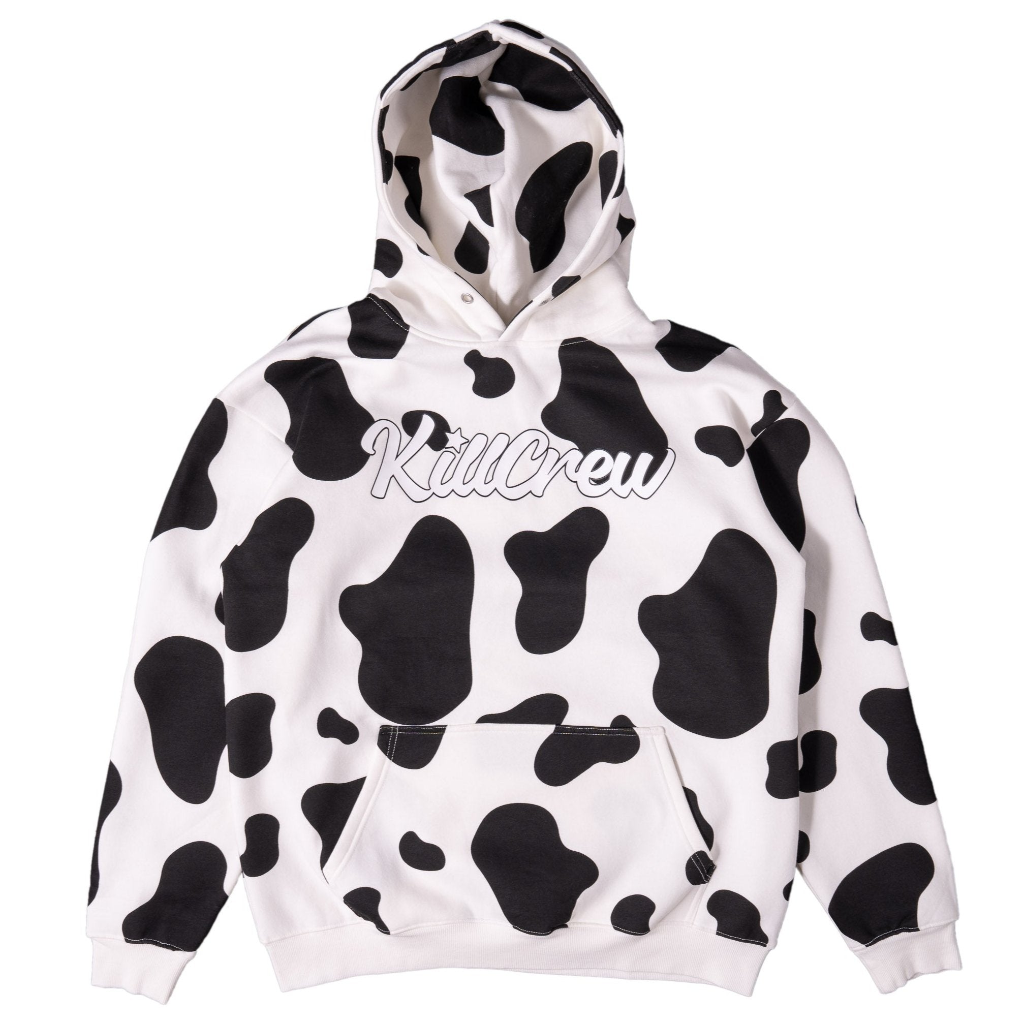 OVERSIZED LUX MOO MOO HOODIE - BLACK