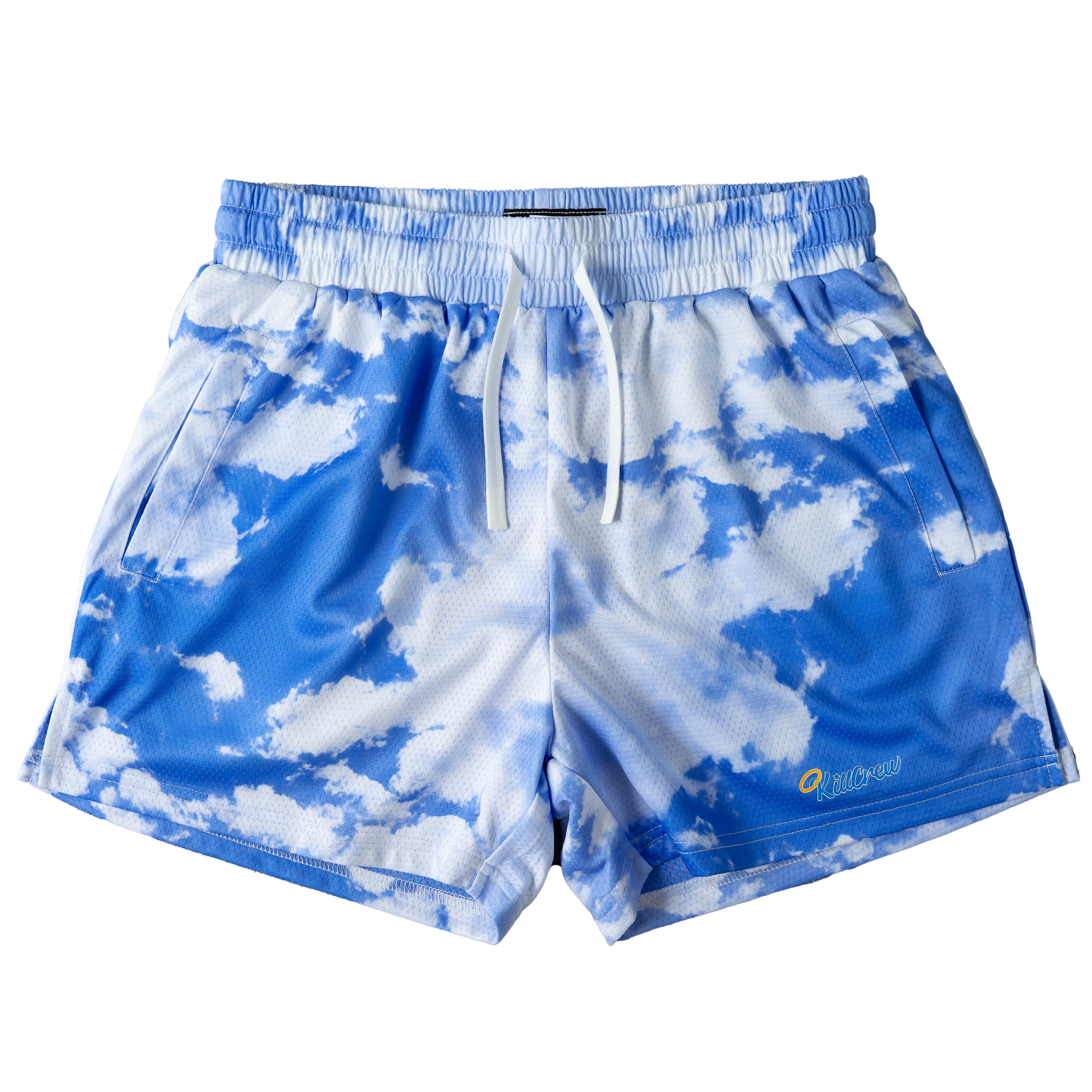 MUAY THAI SHORTS (MID THIGH CUT) CLOUD - BLUE