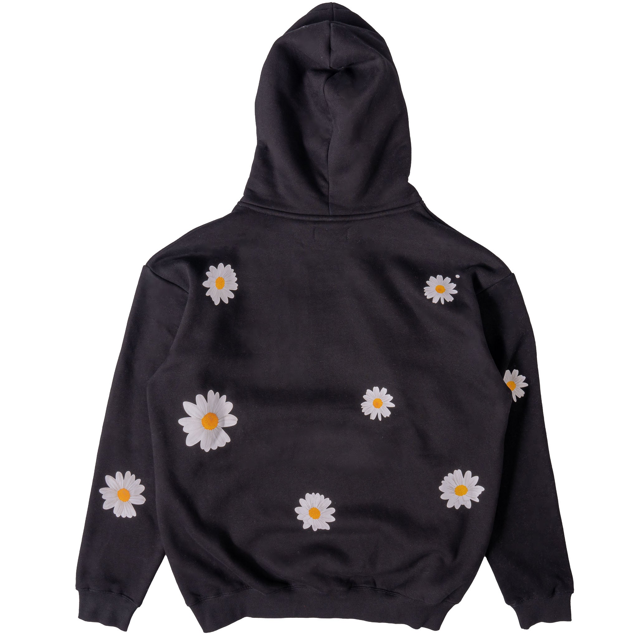 OVERSIZED LUX DAISY HOODIE - BLACK