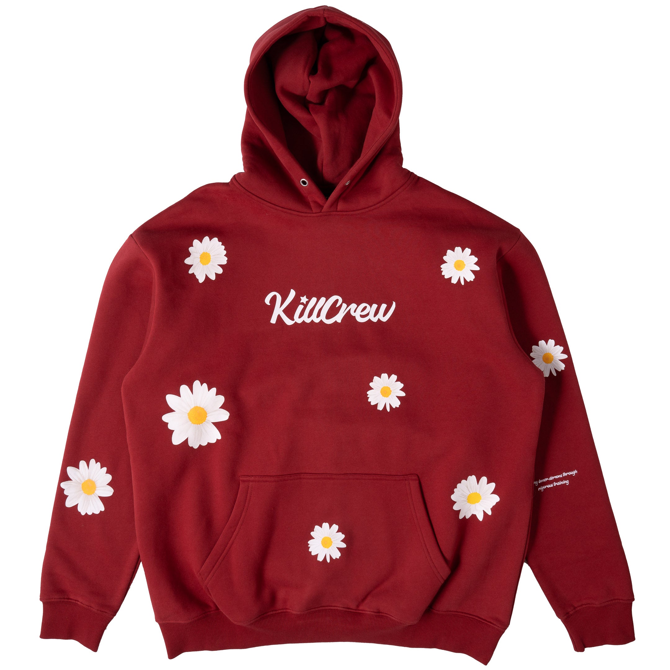 OVERSIZED LUX DAISY HOODIE - RED