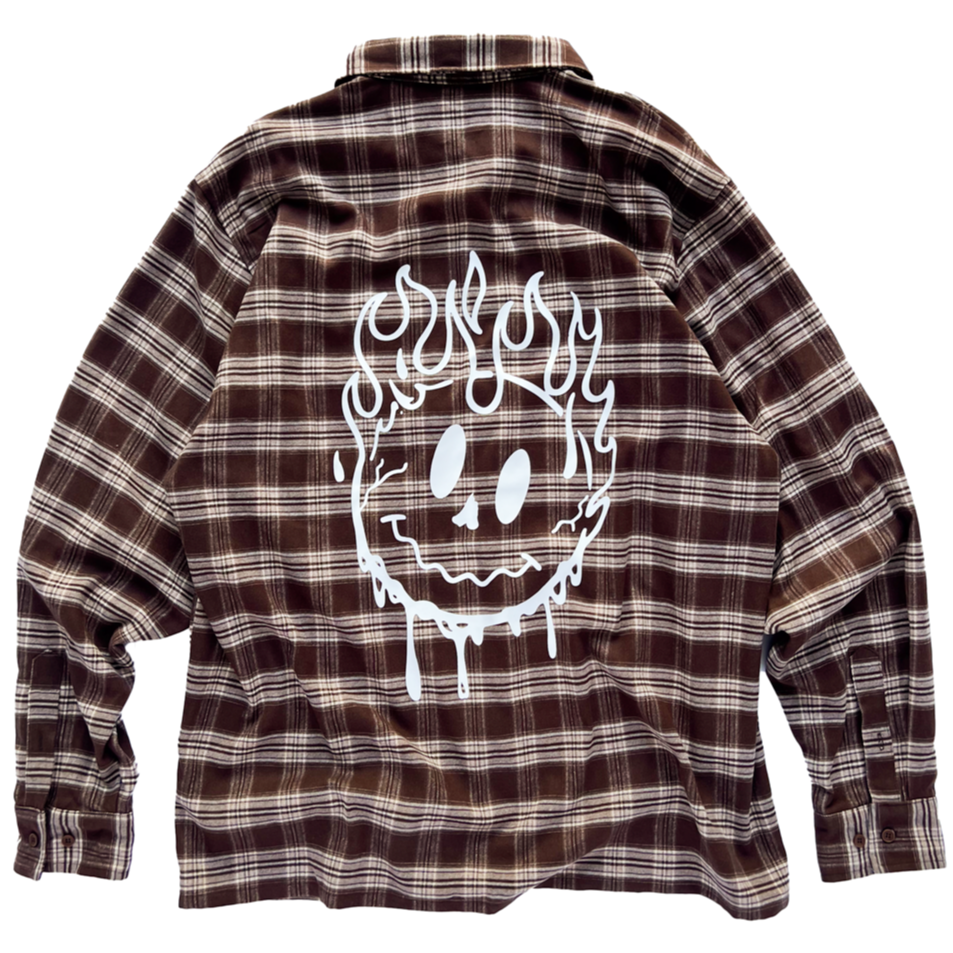 KILL CREW SMILEY FLANNEL - BROWN