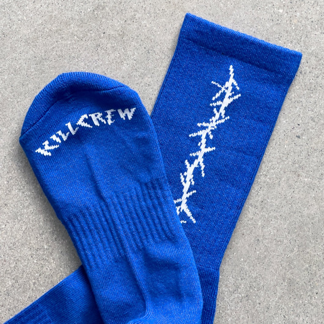 BARBWIRE HIGH SOCKS - BLUE