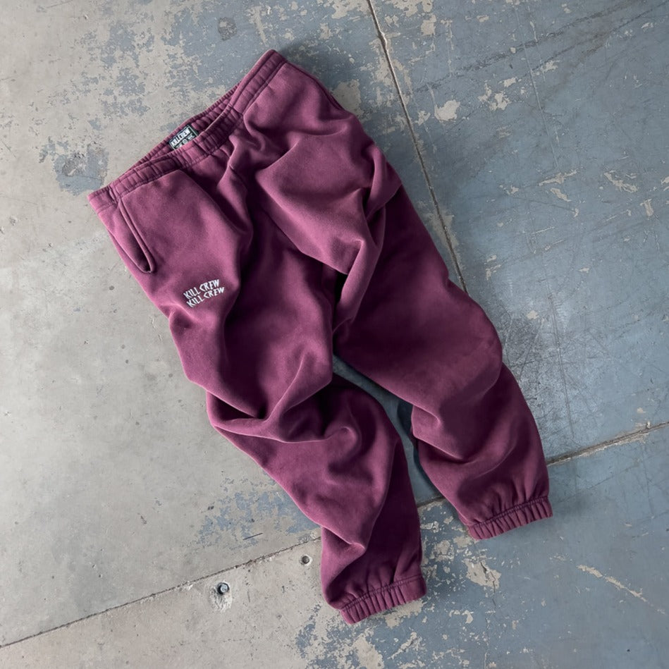 HEAVYWEIGHT LUX SIMPLE SWEATPANTS - BURGUNDY