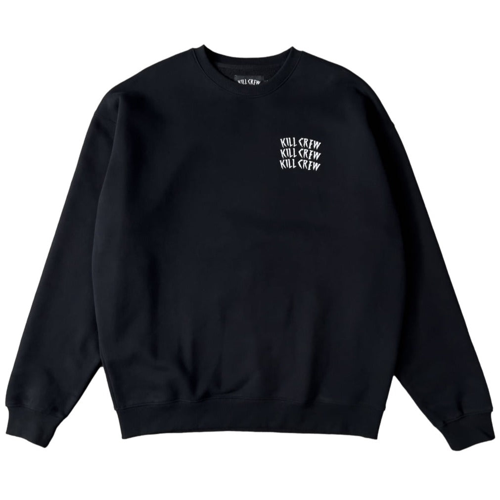 HEAVYWEIGHT LUX WAR WOLF CREW NECK - BLACK / WHITE