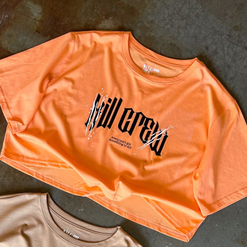 CLASSIC CROP TOP - ORANGE / BLACK