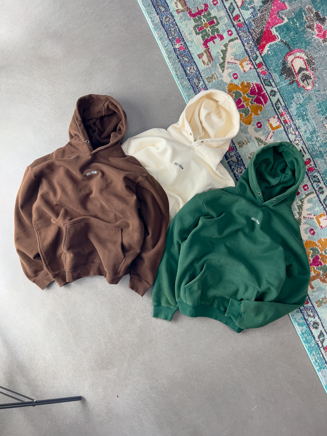 OVERSIZED LUX SIMPLE HOODIE - GREEN