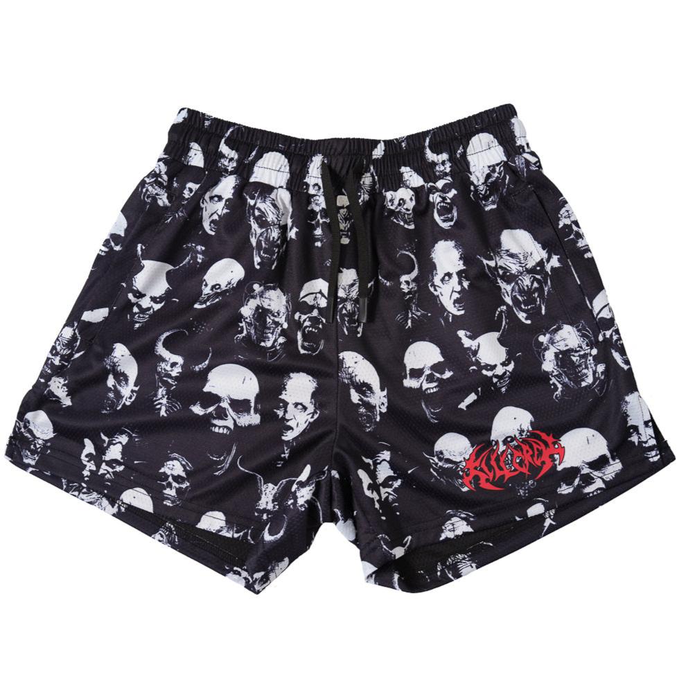 DEMONS MUAY THAI SHORTS (MID THIGH CUT) - BLACK