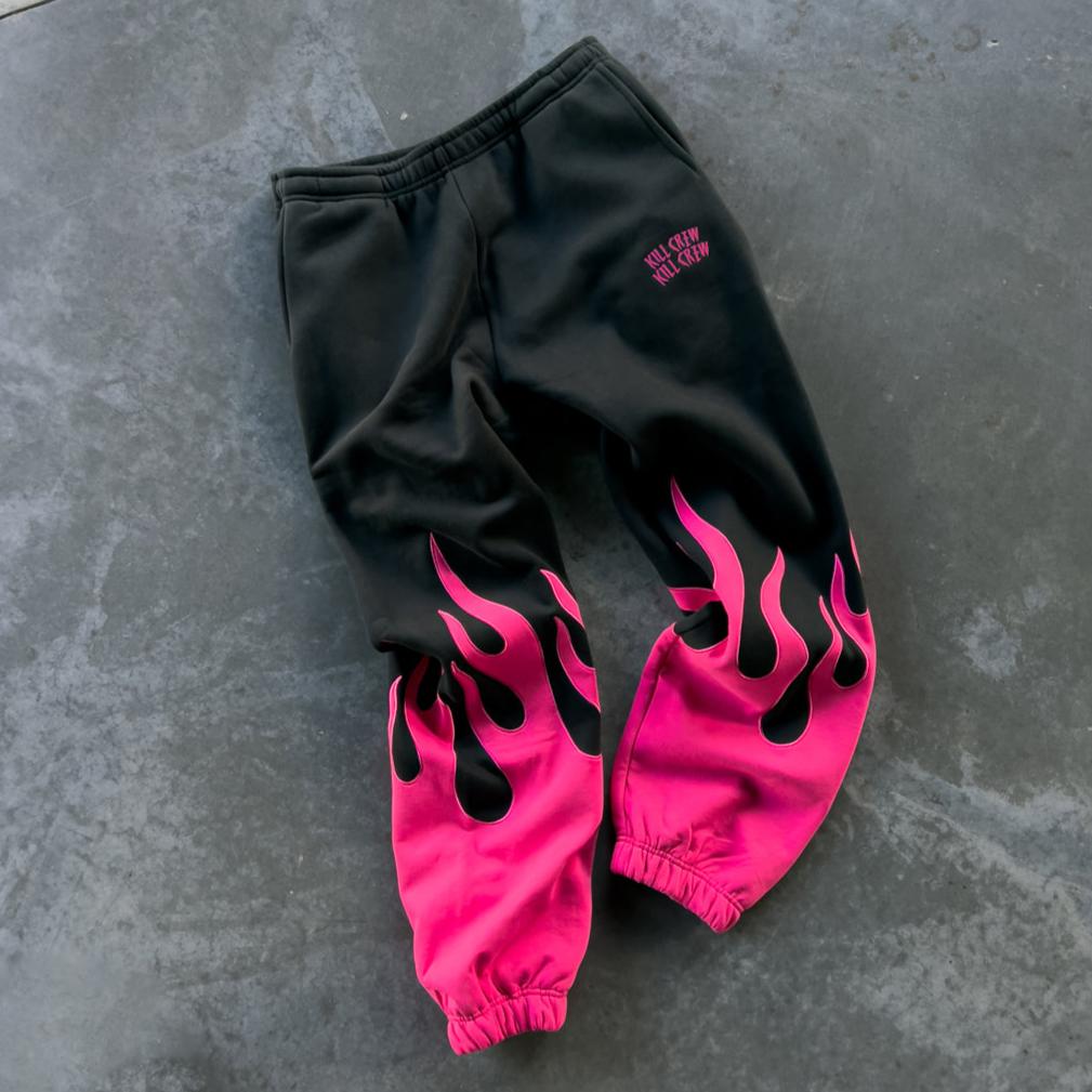 PREMIUM HEATER SWEATS - BLACK / PINK