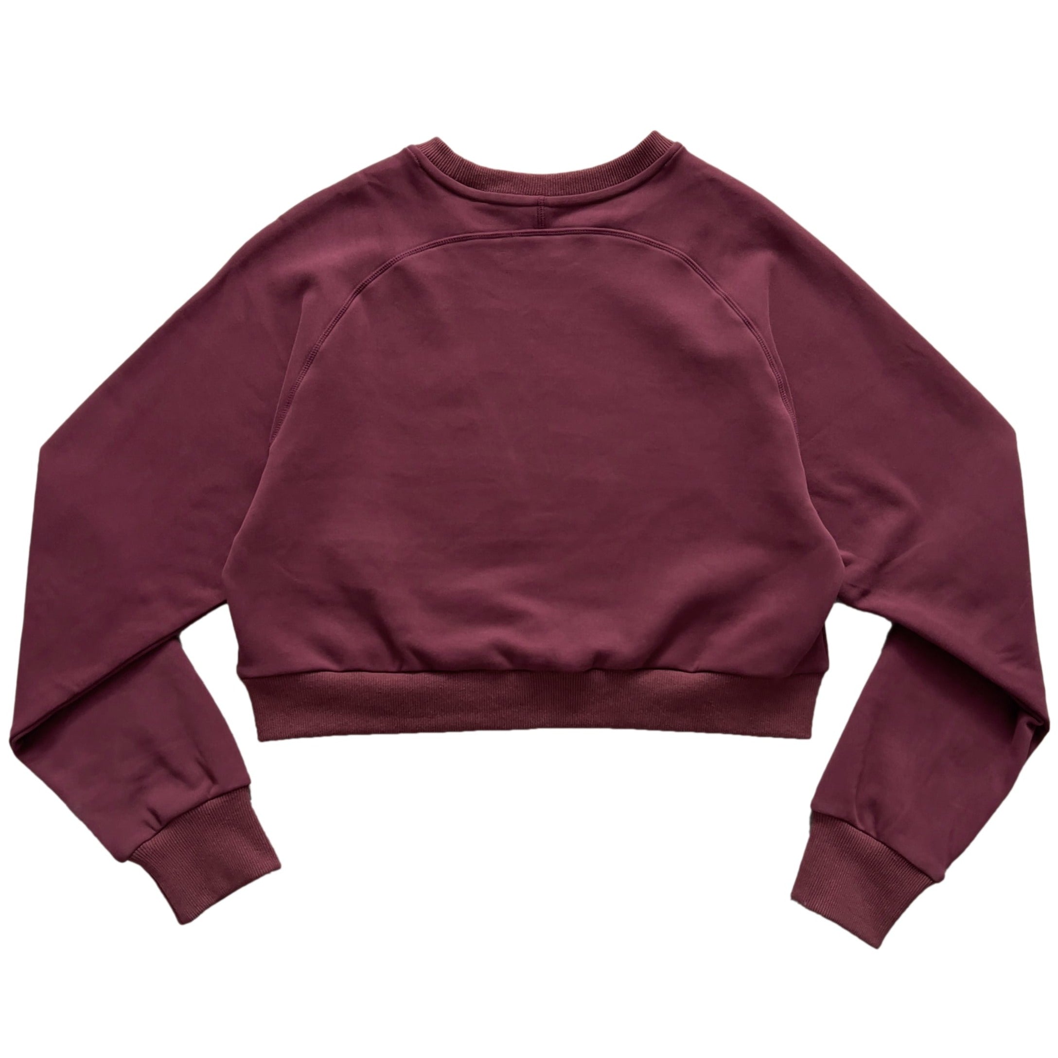 SCRIPT CROP CREW NECK - MAROON