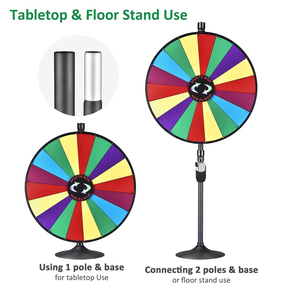 WinSpin 36 Prize Wheel Floor Stand Tabletop 18-Slot