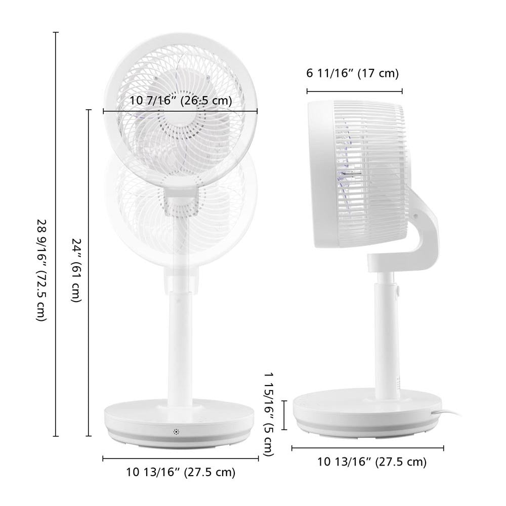 Yescom 11 Desk & Pedestal Fan with Remote Quiet Cooling Fan