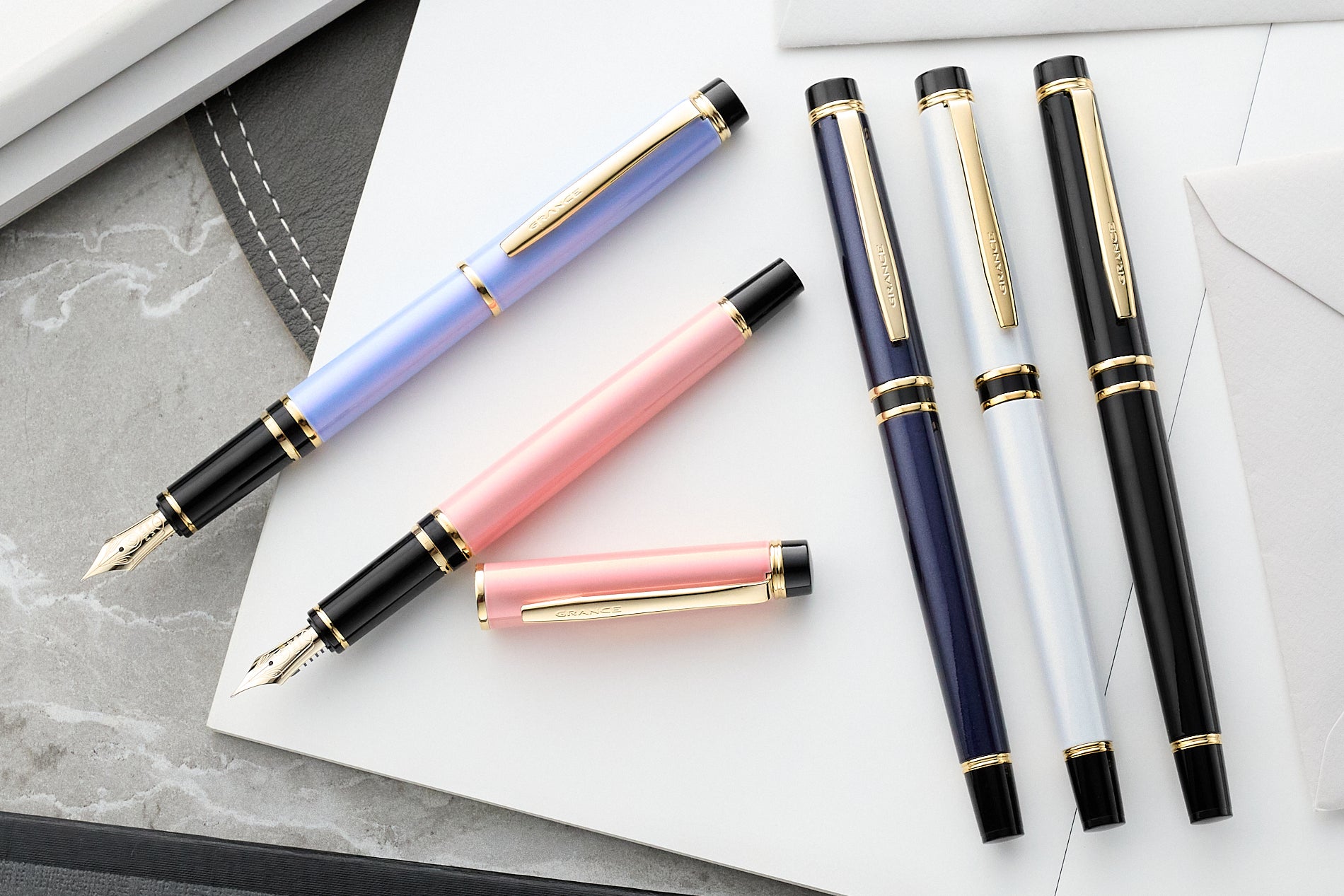 Pilot Grance Fountain Pen - Navy Blue