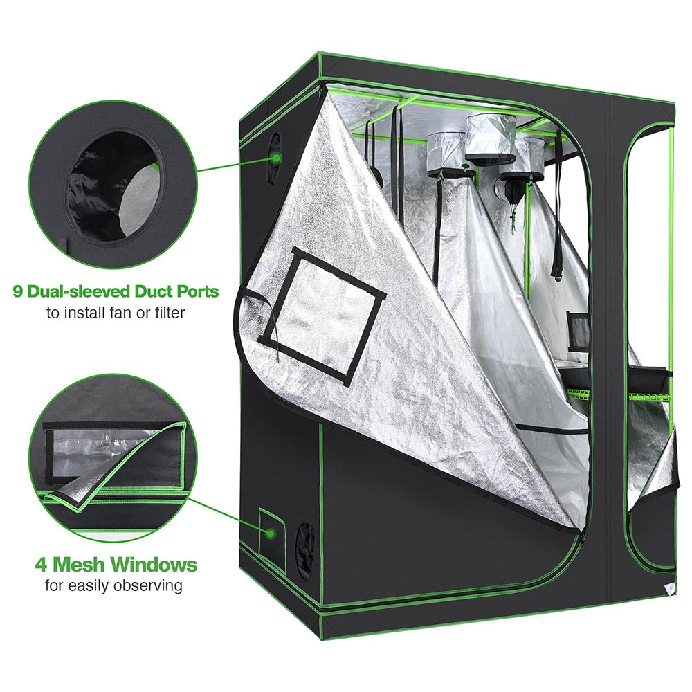 Yescom Grow Tent 60x48x80 2in1 Hydroponic Grow Room