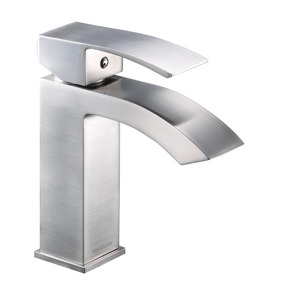 Aquaterior Single Handle Bathroom Faucet Square Cold Hot