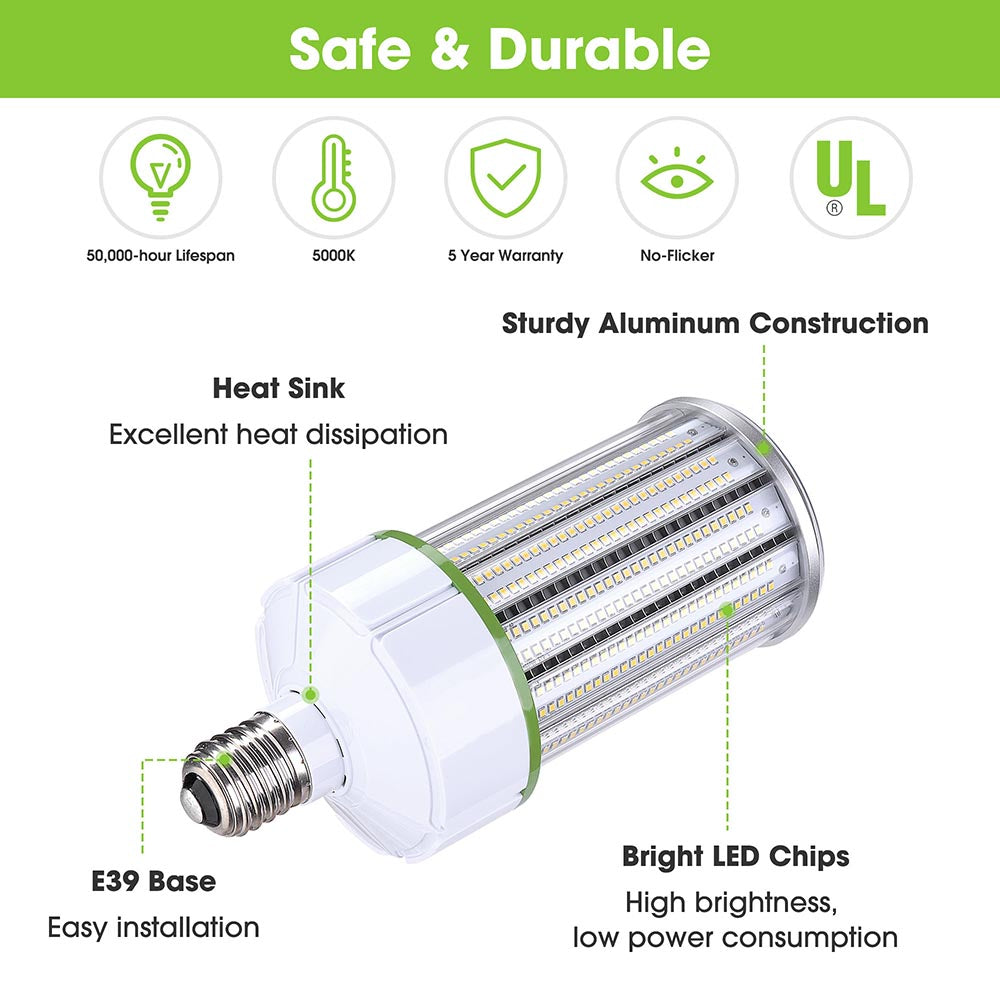 Yescom Warehouse LED Corn Bulb 100w E39 500W Equivalent UL Listed