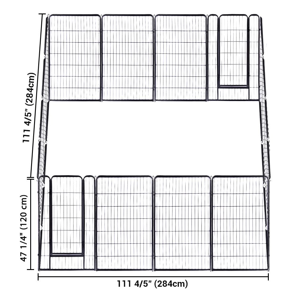 Yescom Heavy Duty Dog Playpen 47 Tall 16-Panel Puppy Pen Metal