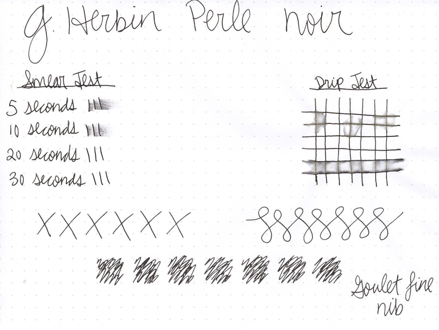 Jacques Herbin Perle Noire - Ink Sample