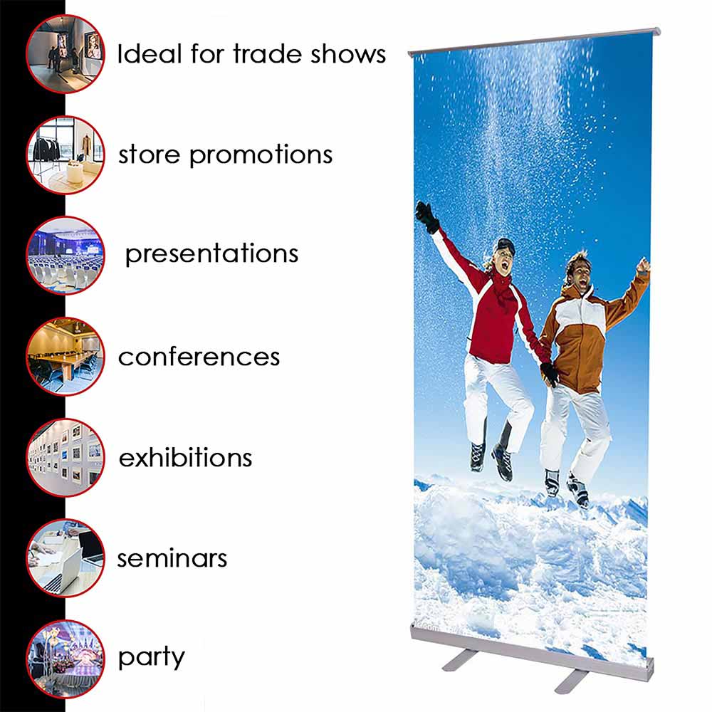 Yescom Aluminum Trade Show Retractable Banner Stand 33 x 79