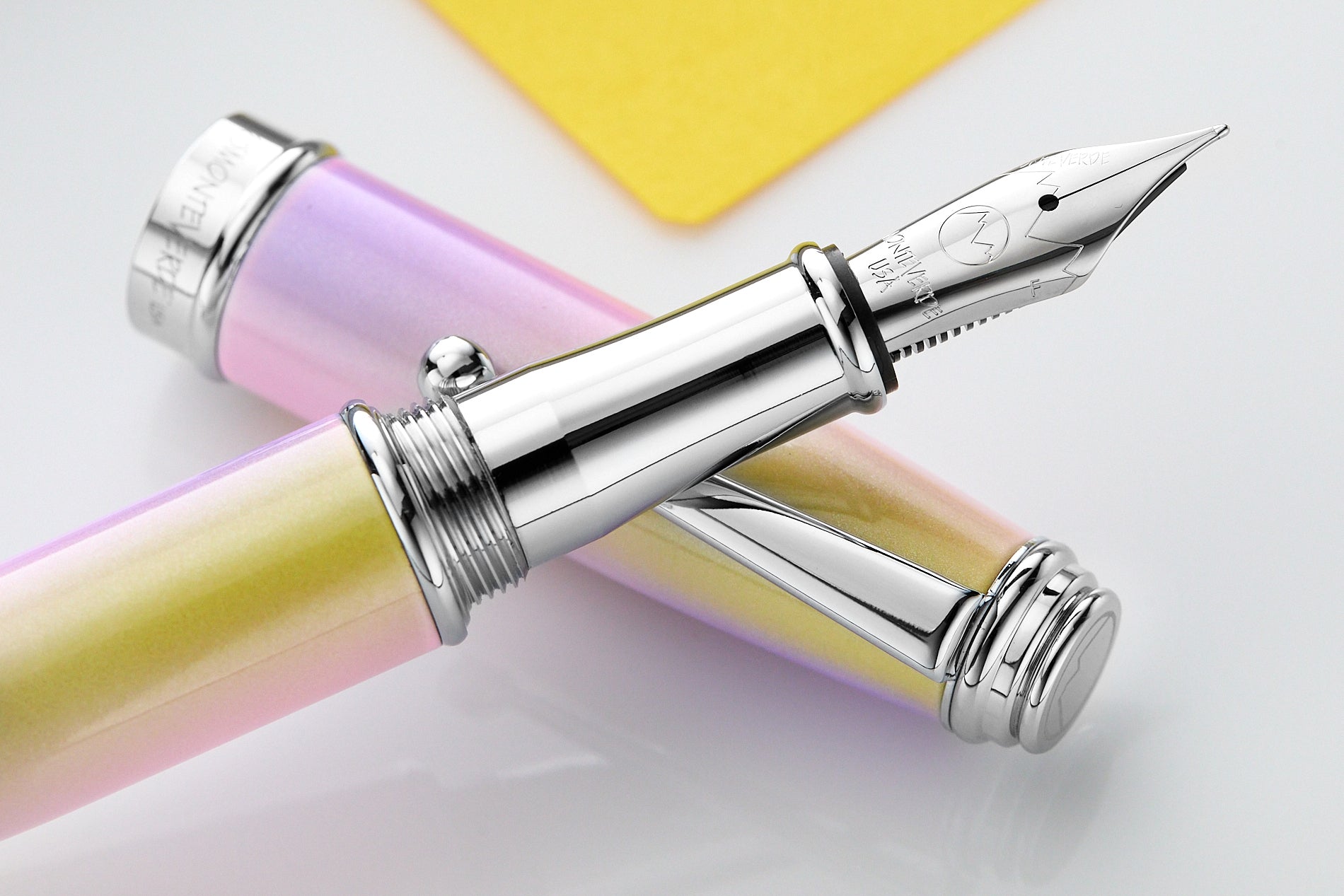 Monteverde Invincia Deluxe Fountain Pen - Lilac/Yellow Ombré (Limited Edition)