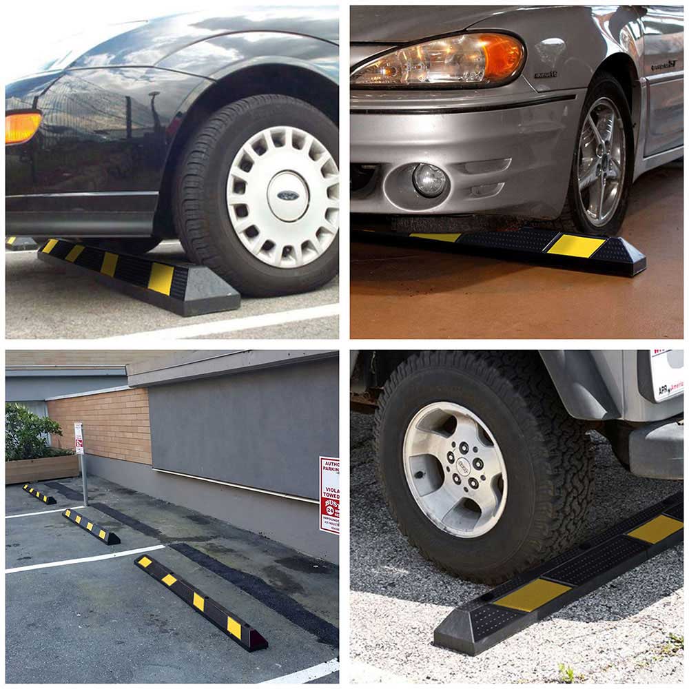 Yescom 72 in Commercial Rubber Parking Stop Block Wheel Tire Curb