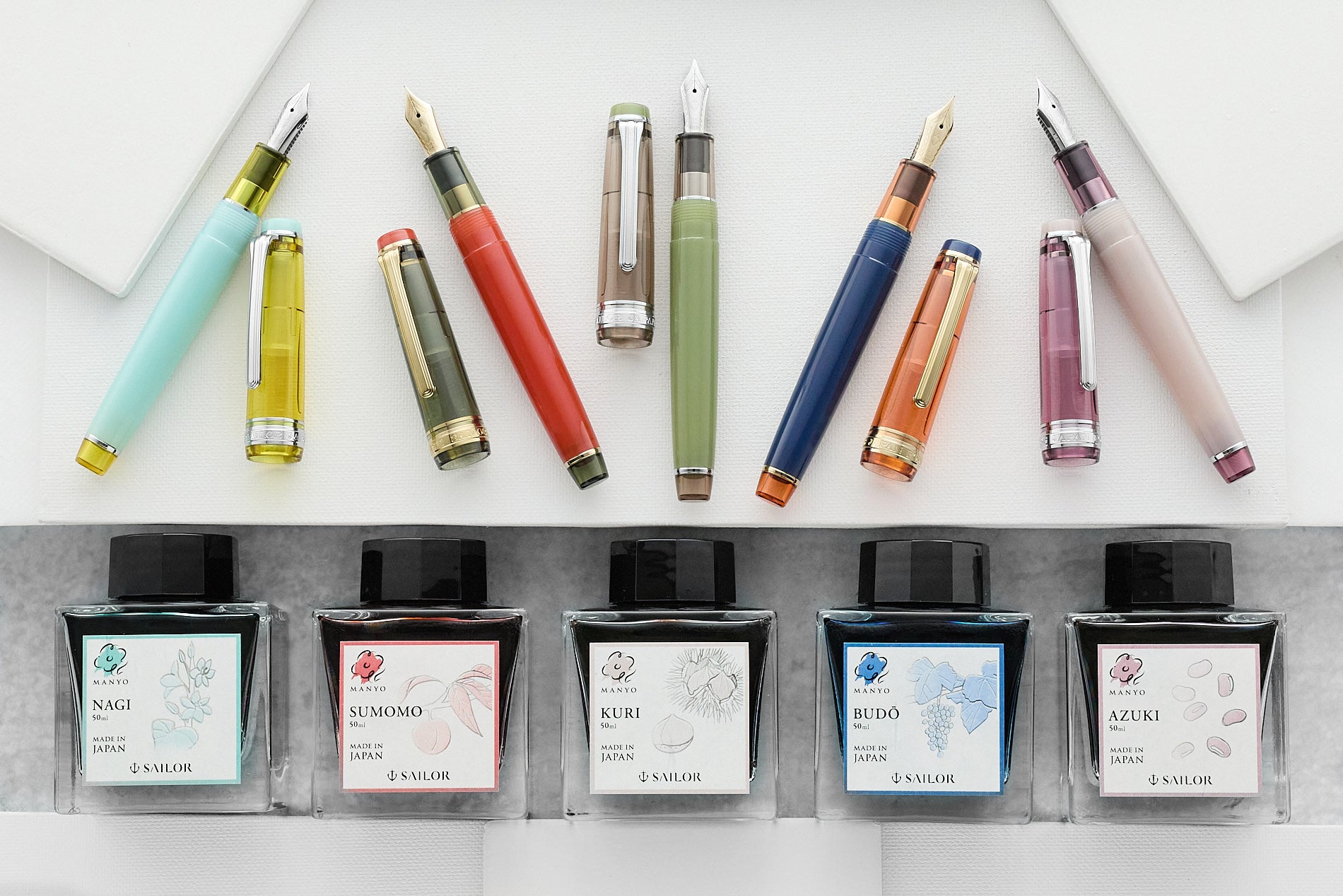 Sailor Pro Gear Slim Manyo Fountain Pen Set - Gourd (Limited Edition)