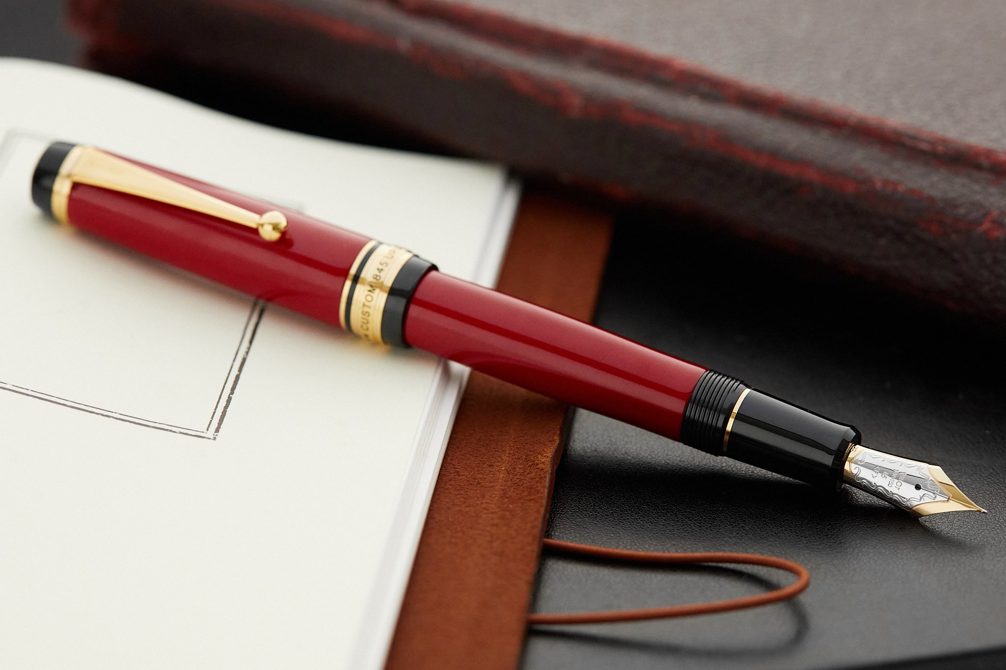 Pilot Custom 845 Urushi Fountain Pen - Vermillion