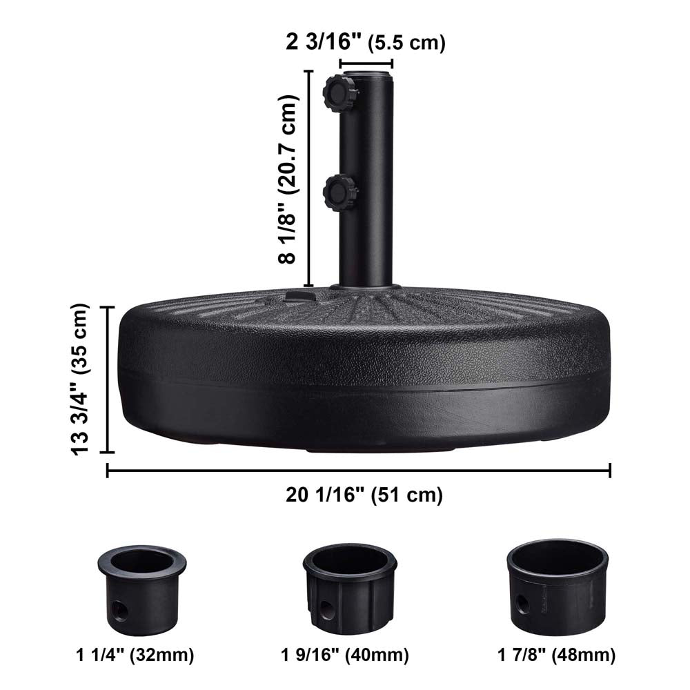 Yescom Outdoor Patio Umbrella Base Stand 62lbs (D1 7/8)