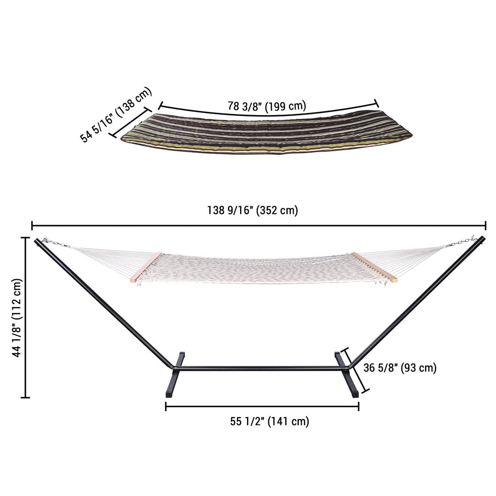 Yescom Double Hammock with Stand Net Underquilt