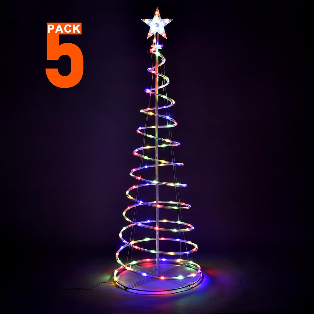 Yescom 5' Lighted Spiral Christmas Tree USB Powered