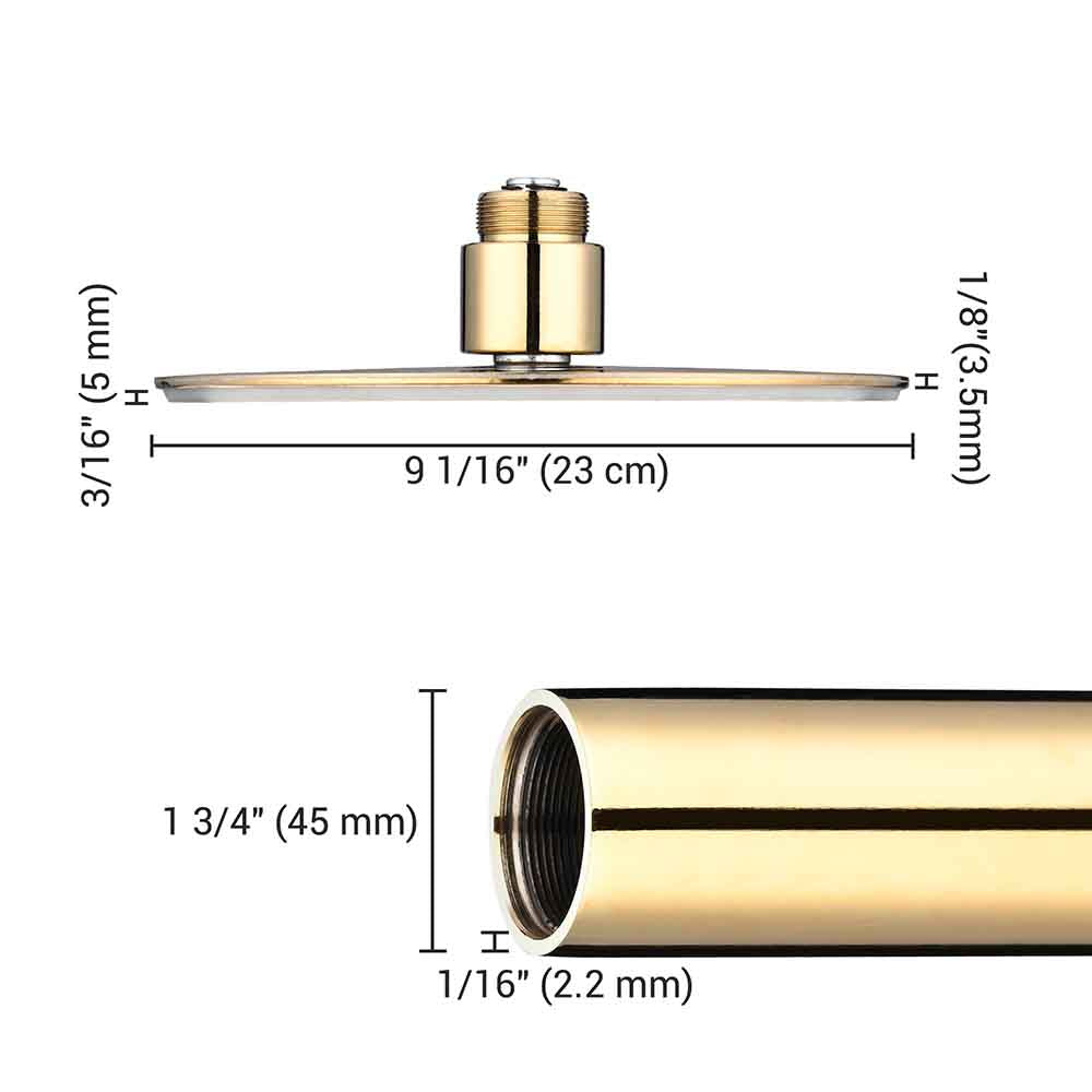 Yescom 10.8FT Golden Portable Spinning Dance Pole D45mm (Preorder)