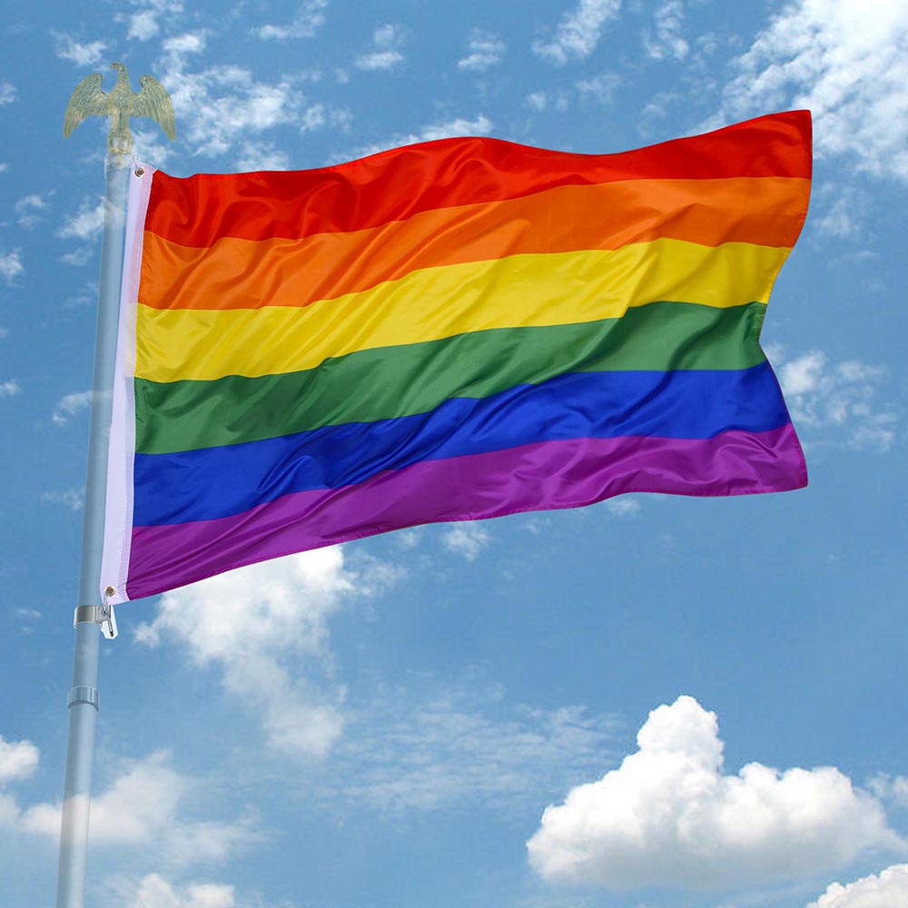 Yescom Rainbow Flag 3x5ft Poly Pride Peace Banner