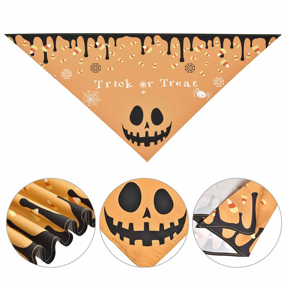 Yescom Halloween Dog Bandanas Washable Dog Handkerchief 10 Pack 32x21