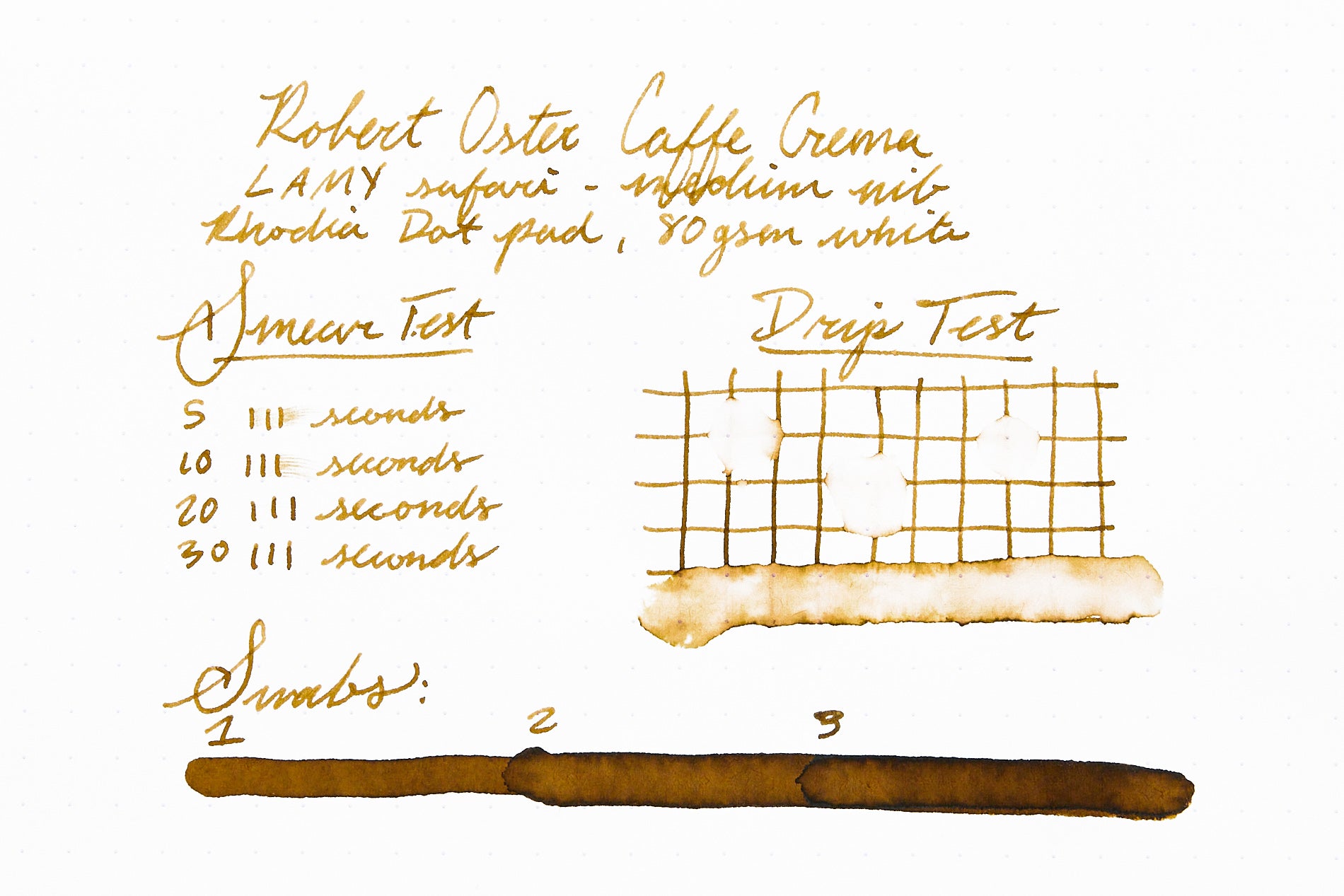 Robert Oster Caffe Crema - Ink Sample