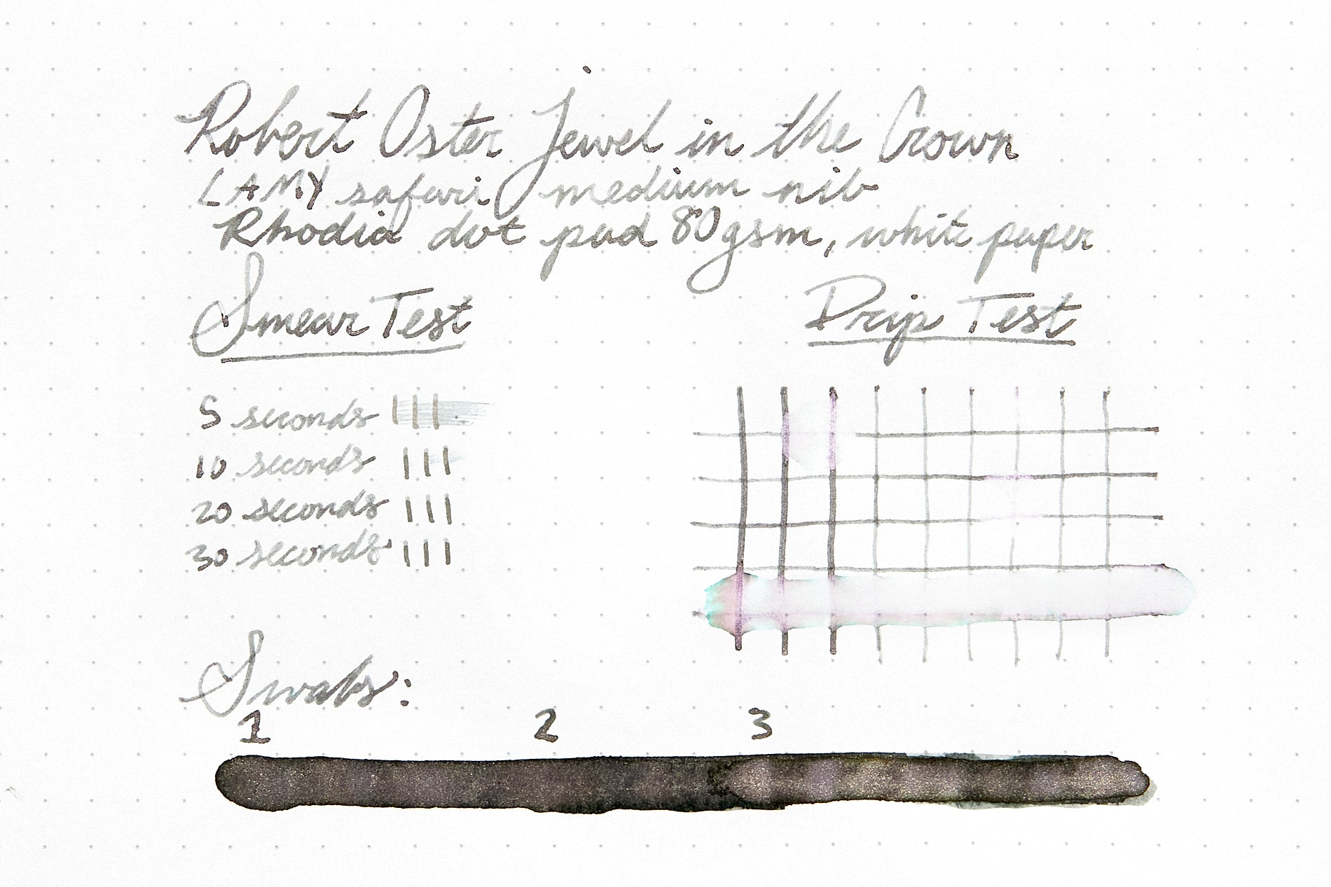 Robert Oster Jewel in the Crown - Ink Sample