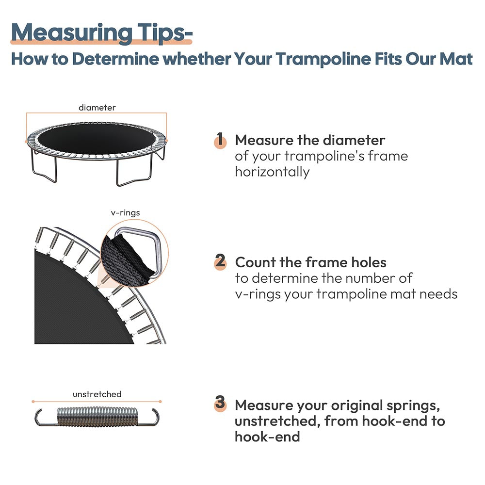 Yescom 14 ft Trampoline Mat with Rings for Round Frame, 72 V-rings