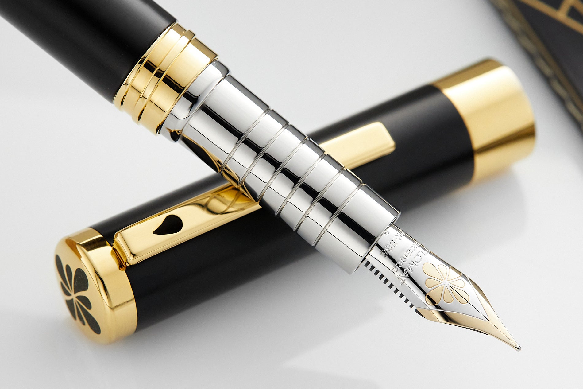 Diplomat Nexus Fountain Pen - Black/Gold