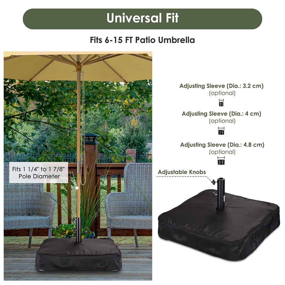 Yescom Outdoor Patio Umbrella Base Stand with Sand Bag 165 Lbs