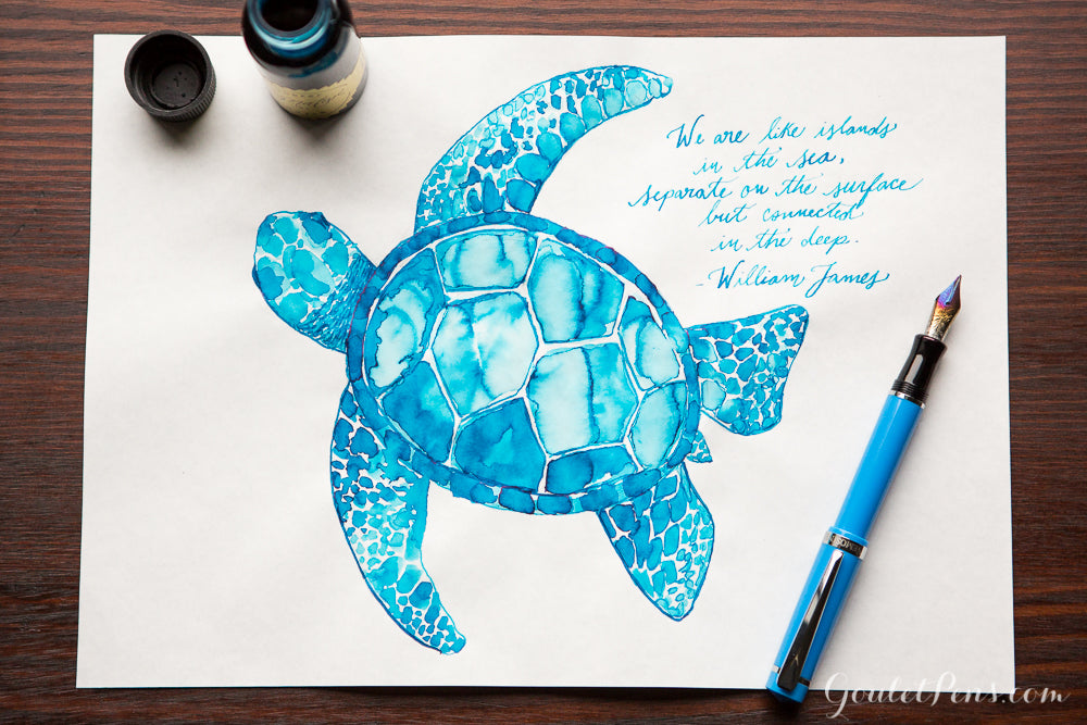 Robert Oster Bondi Blue - Ink Sample