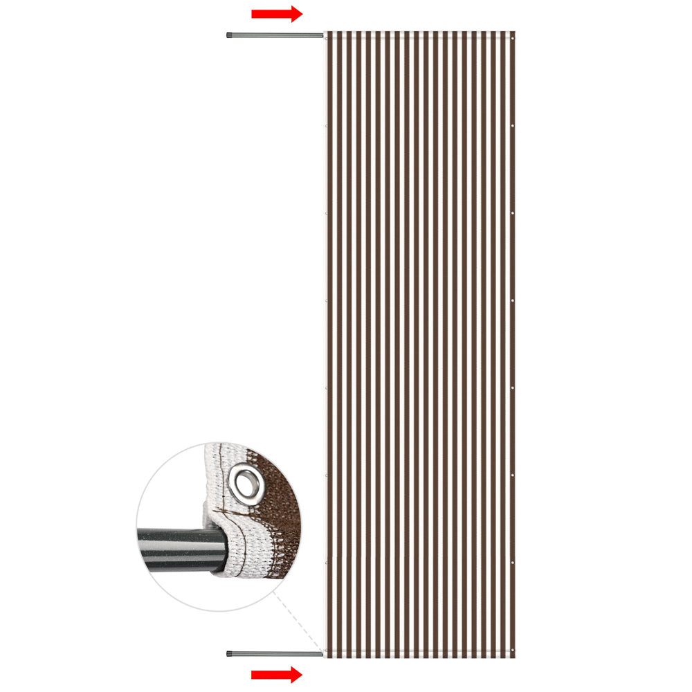 Yescom 17'x6' Pergola Canopy Replacement Cover with Rods