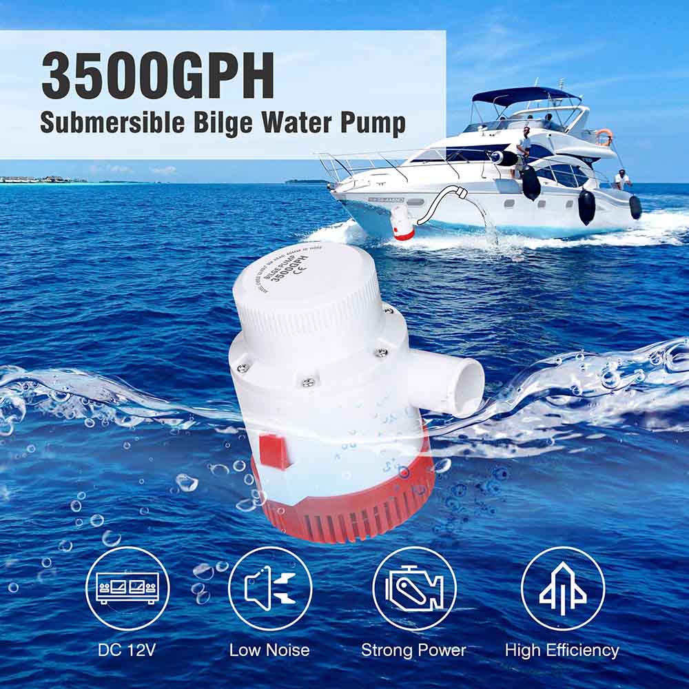 Yescom Marine Boat Electric Bilge Pump 3500Gph 12 Volt