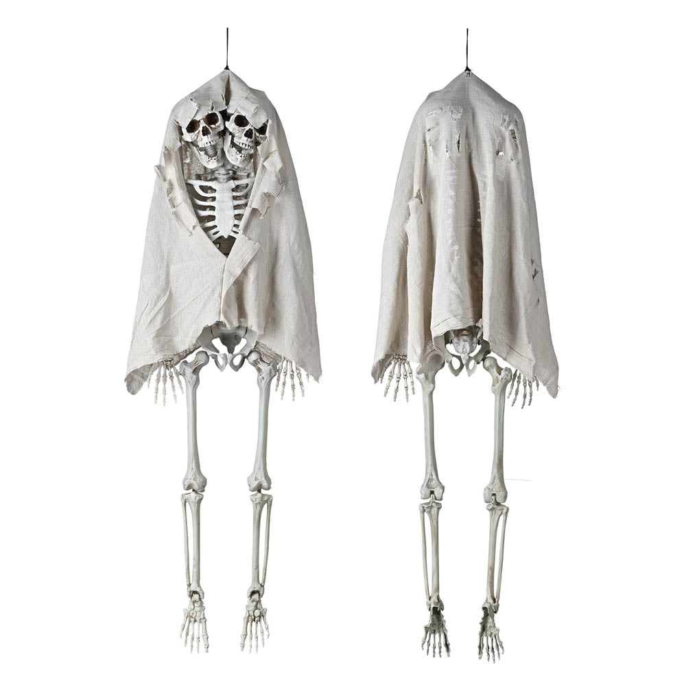 Yescom 5.4ft Skeleton Halloween Decoration Posable with Two Heads