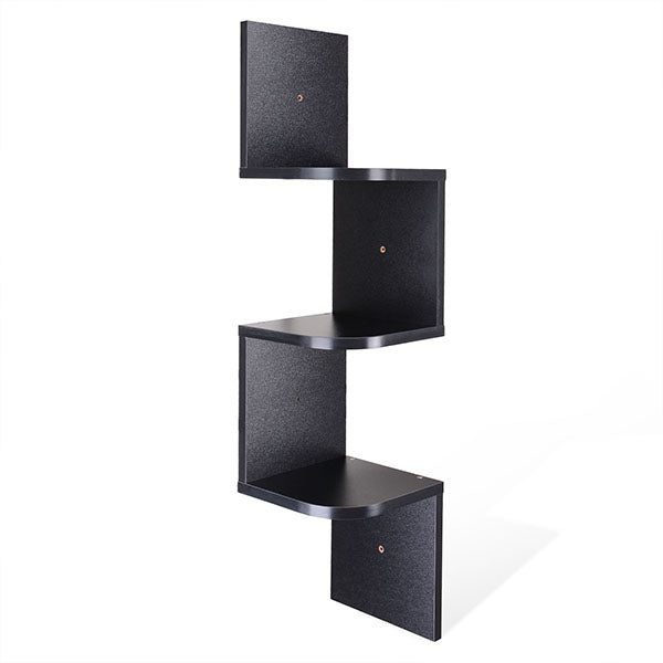 Yescom Corner Wall Shelf Wooden Floating Shelves 3 Tiers