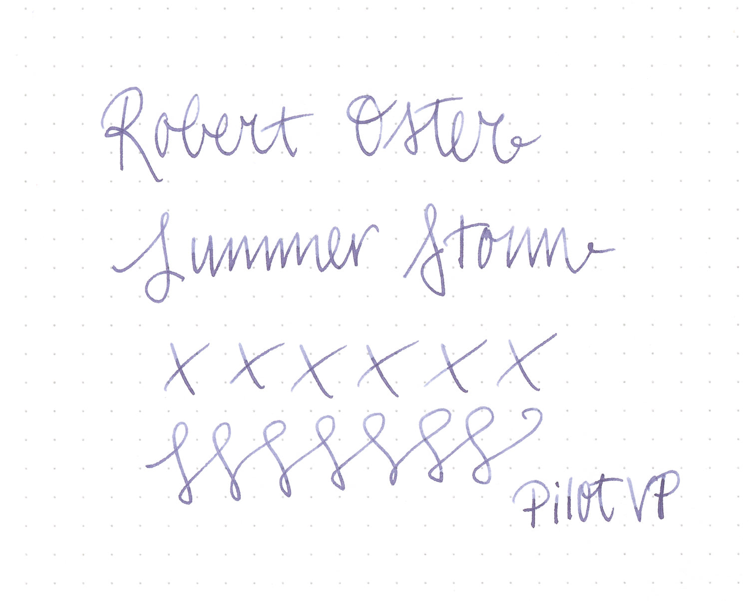 Robert Oster Summer Storm - Ink Sample