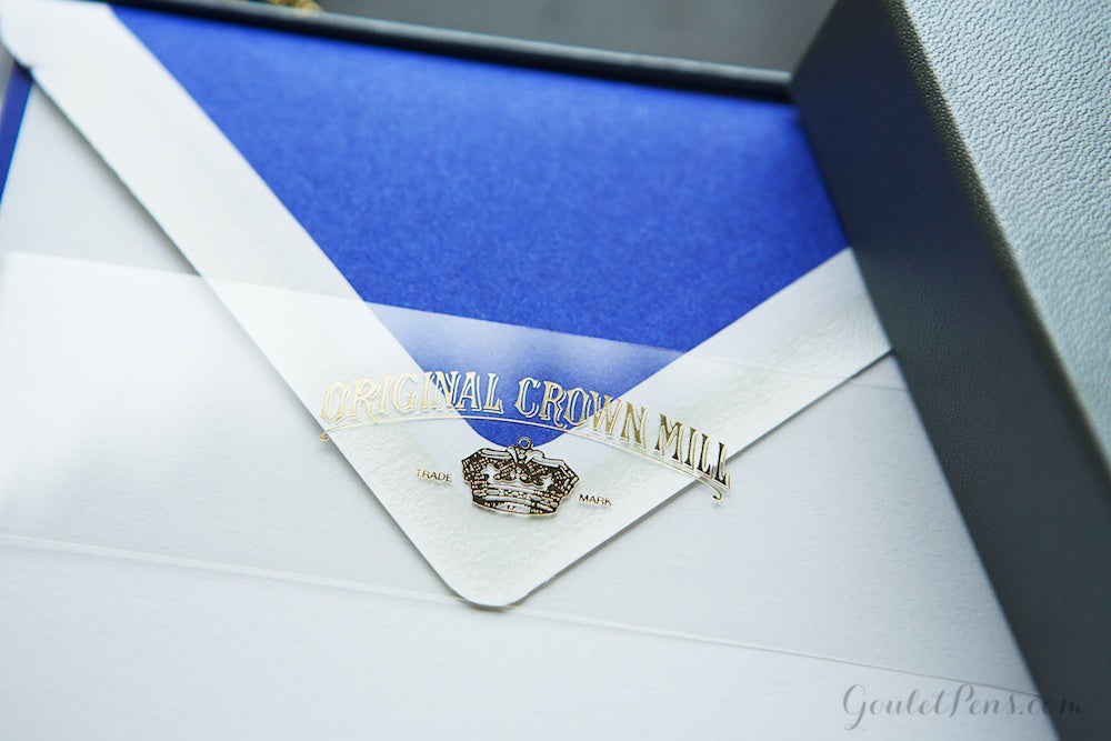 Original Crown Mill Bicolor A5 Correspondence Set - White/Royal Blue