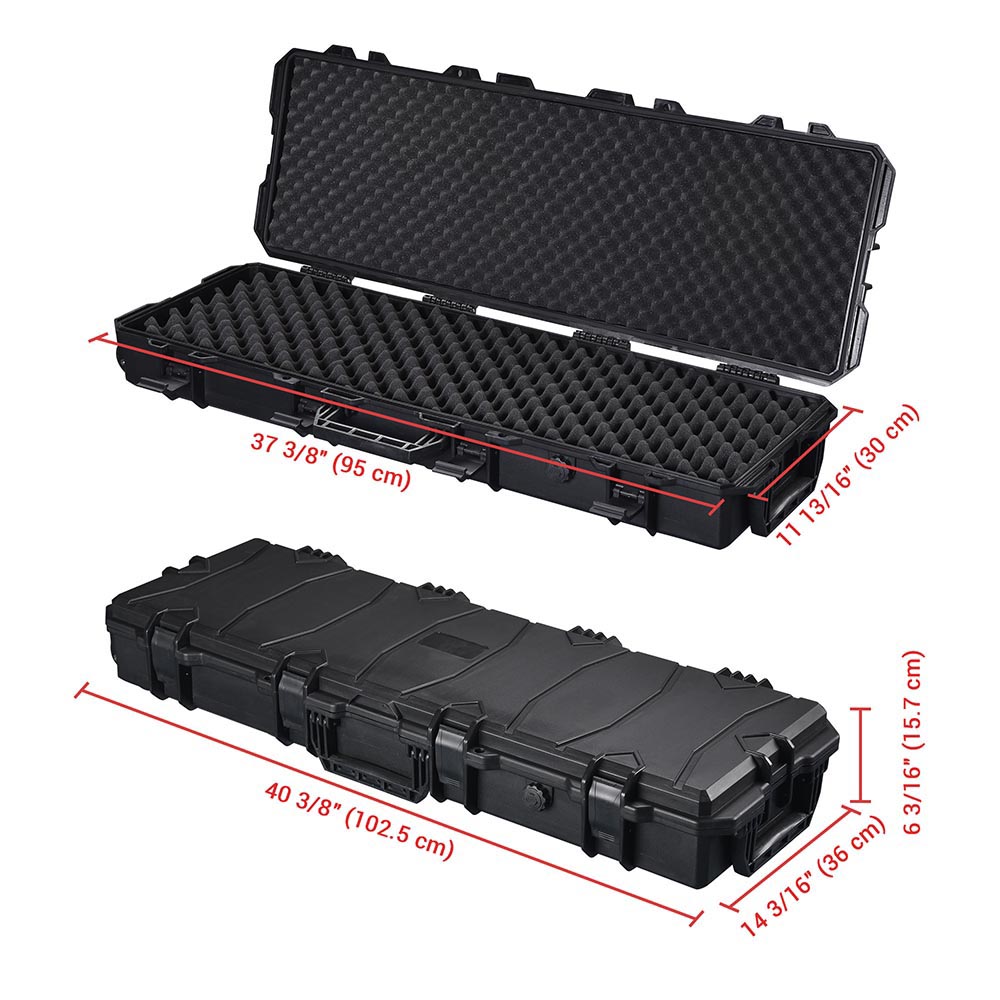 Yescom 40 Rolling Rifle Case with Foam TSA Padlocks IP67 Long Hard Case