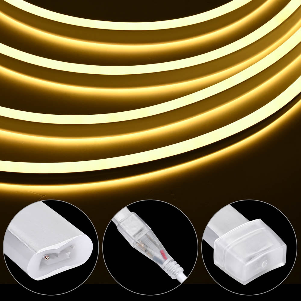 Yescom 50ft Flex LED Neon Rope Light Warm White RF Remote