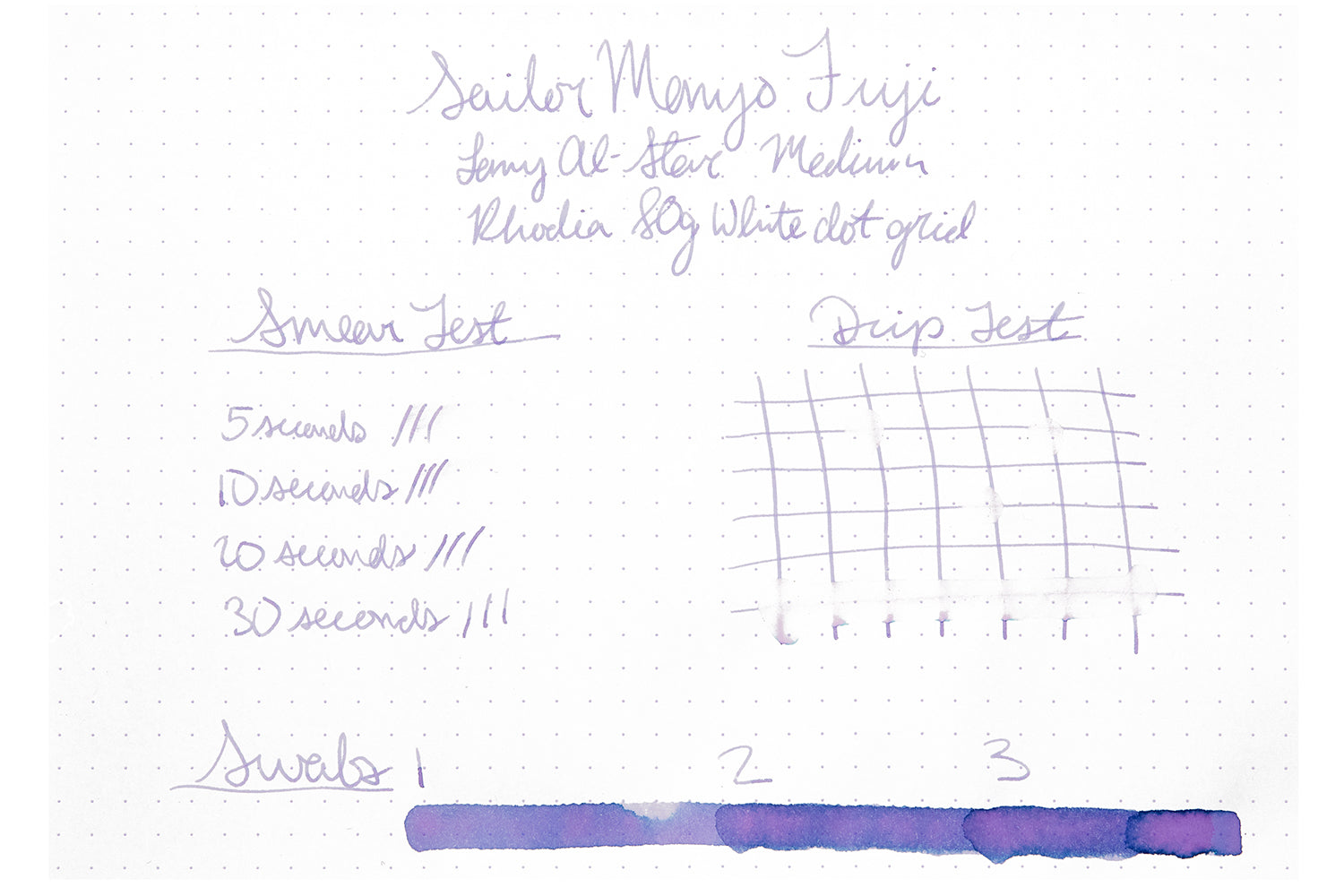 Sailor Manyo Fuji - Ink Sample