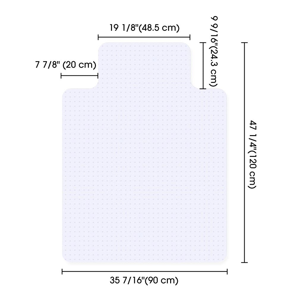 Yescom 48x36 Office Chair Mat for Carpet with Lip