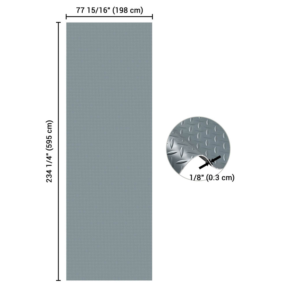 Yescom Vinyl Roll Flooring for Garage Cargo Trailer 19.5x6.5ft (1/8 Thick)